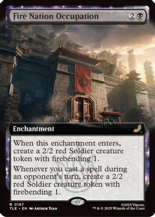 Fire Nation Occupation (Extended Art) (TLE-187) - Avatar: The Last Airbender: Eternal-Legal [Rare]
