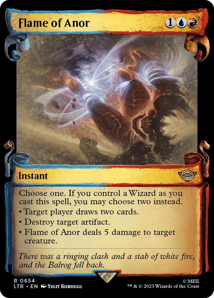 Flame of Anor (LTR-654) - The Lord of the Rings: Tales of Middle-earth: (Showcase) Scroll Foil [Rare]