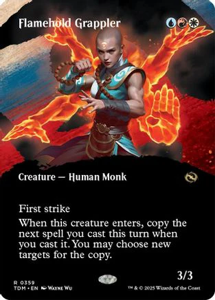 Flamehold Grappler (Borderless) (TDM-359) - Tarkir: Dragonstorm [Rare]