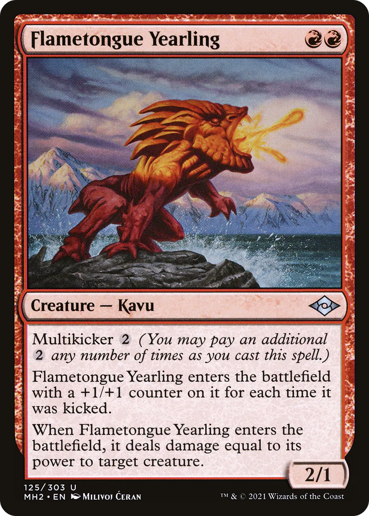 Flametongue Yearling (MH2-125) - Modern Horizons 2 Foil [Uncommon]