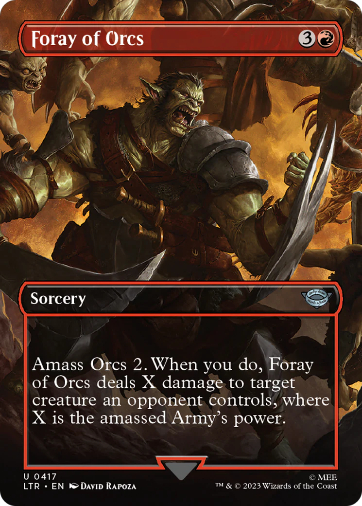 Foray of Orcs (LTR-417) - The Lord of the Rings: Tales of Middle-earth (Borderless) [Uncommon]