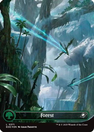Forest (0371) (Borderless) (Galaxy Foil) (EOE-371) - Edge of Eternities Foil [Land]