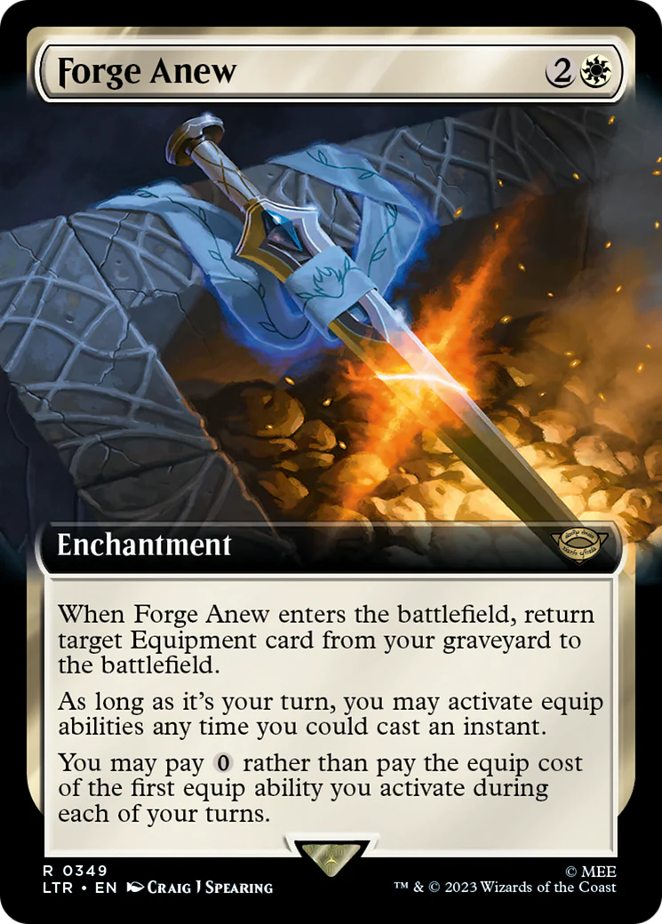 Forge Anew (LTR-349) - The Lord of the Rings: Tales of Middle-earth: (Extended Art) Foil [Rare]