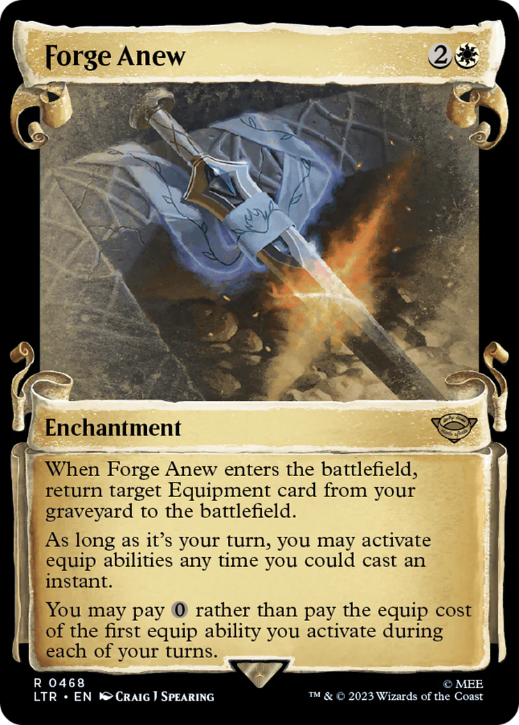 Forge Anew (LTR-468) - The Lord of the Rings: Tales of Middle-earth: (Showcase) Scroll Foil [Rare]