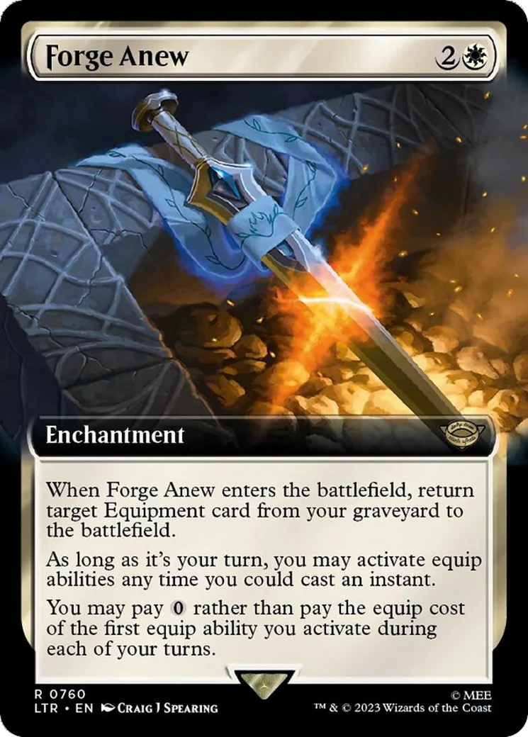 Forge Anew (LTR-760) - The Lord of the Rings: Tales of Middle-earth: (Extended Art) Surge Foil [Rare]