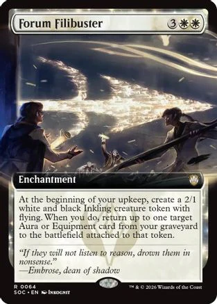 Forum Filibuster (Extended Art) (SOC-064) - Commander: Secrets of Strixhaven [Rare]