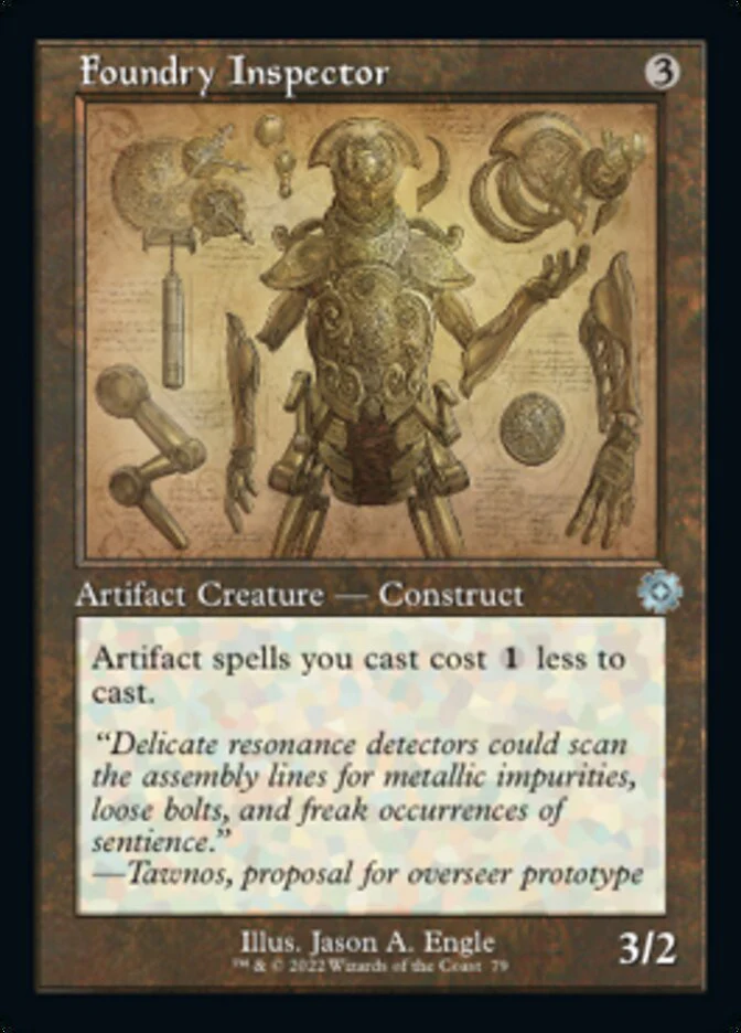 Foundry Inspector (BRR-079) - The Brothers' War Retro Artifacts [Uncommon] Retro Frame Schematic