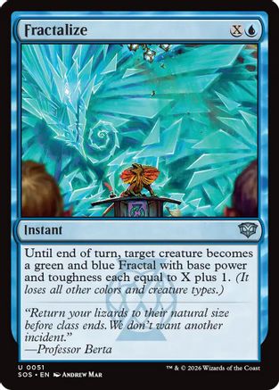 Fractalize (SOS-051) - Secrets of Strixhaven Foil [Uncommon]