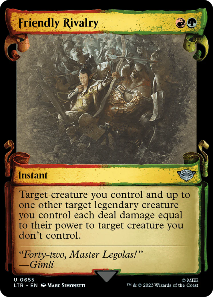Friendly Rivalry (LTR-655) - The Lord of the Rings: Tales of Middle-earth: (Showcase) Scroll [Uncommon]