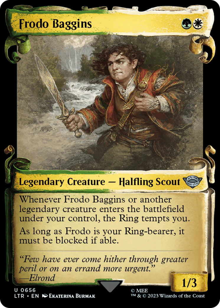Frodo Baggins (LTR-656) - The Lord of the Rings: Tales of Middle-earth: (Showcase) Scroll Foil [Uncommon]