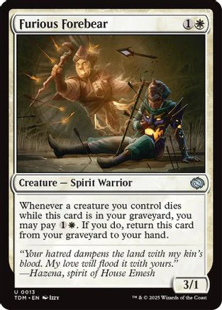 Furious Forebear (TDM-013) - Tarkir: Dragonstorm Foil [Uncommon]