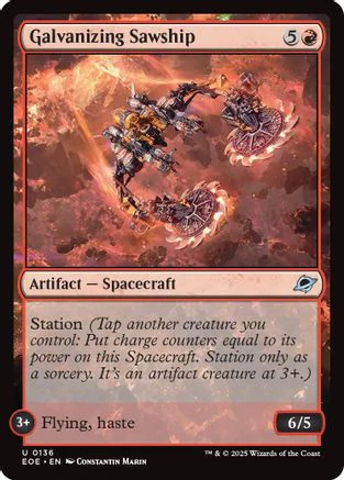 Galvanizing Sawship (EOE-136) - Edge of Eternities Foil [Uncommon]