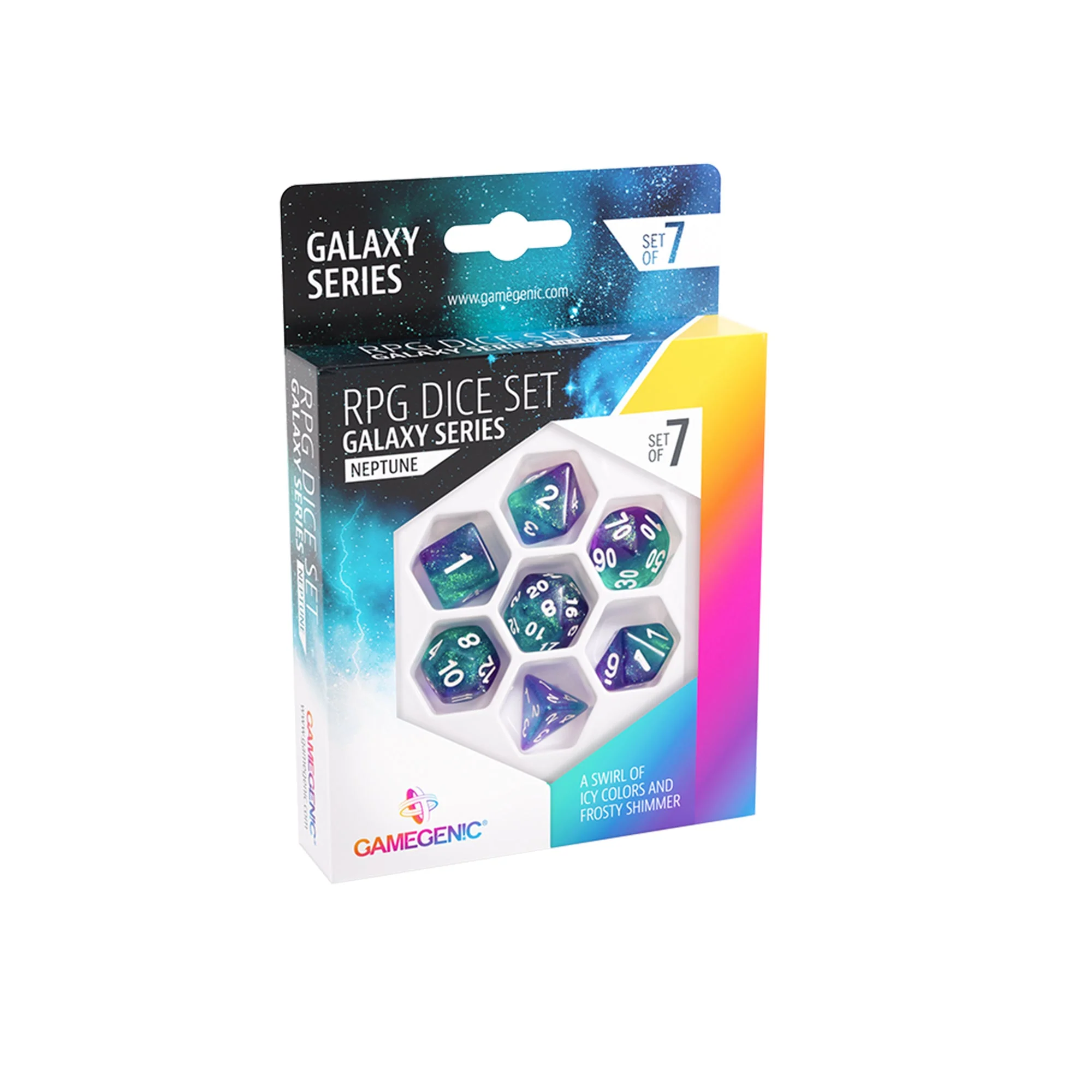 Gamegenic: Galaxy Series: Neptune Dice Set (7pcs)