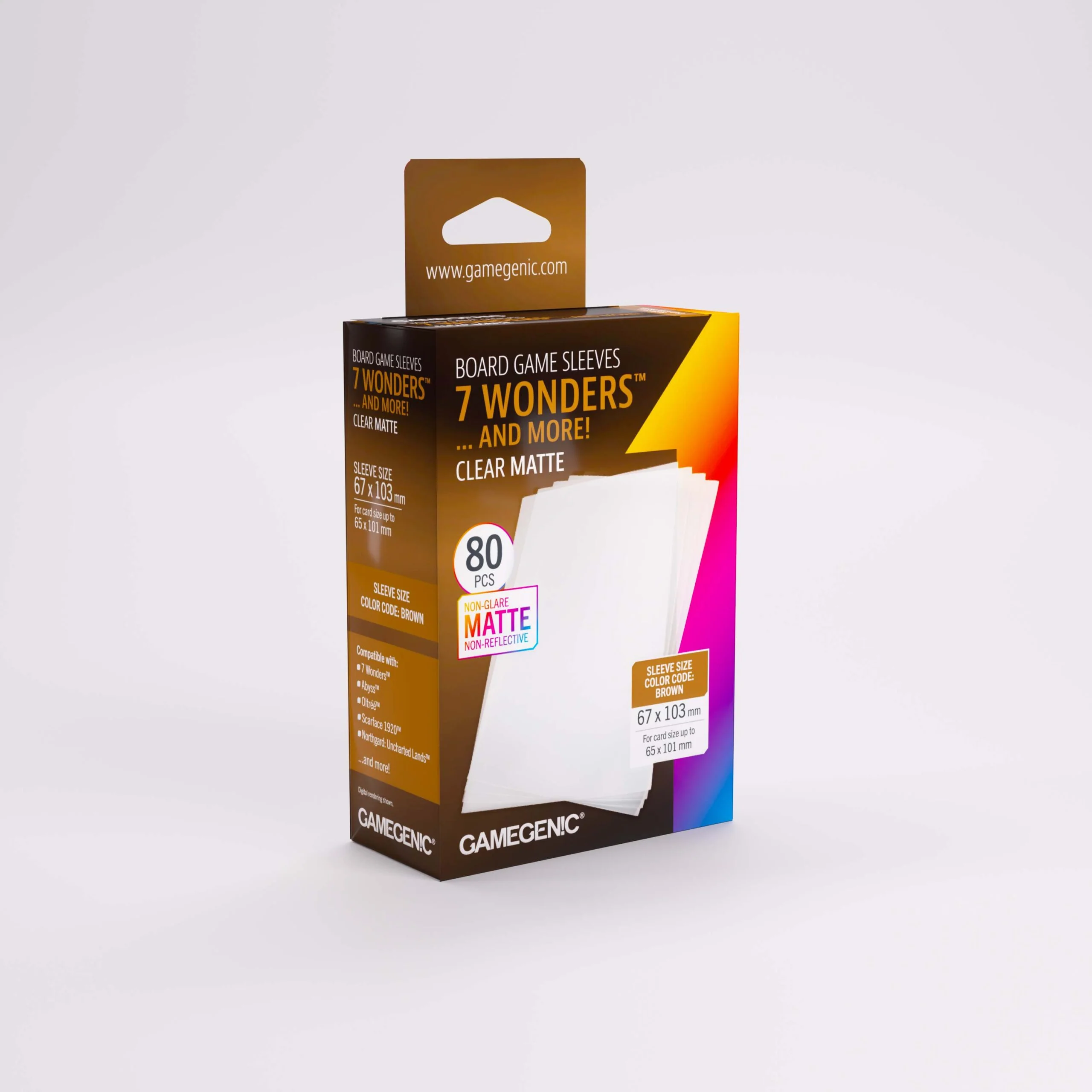 Gamegenic - Matte 7 Wonders Sleeves (80ct) (Repackaging)