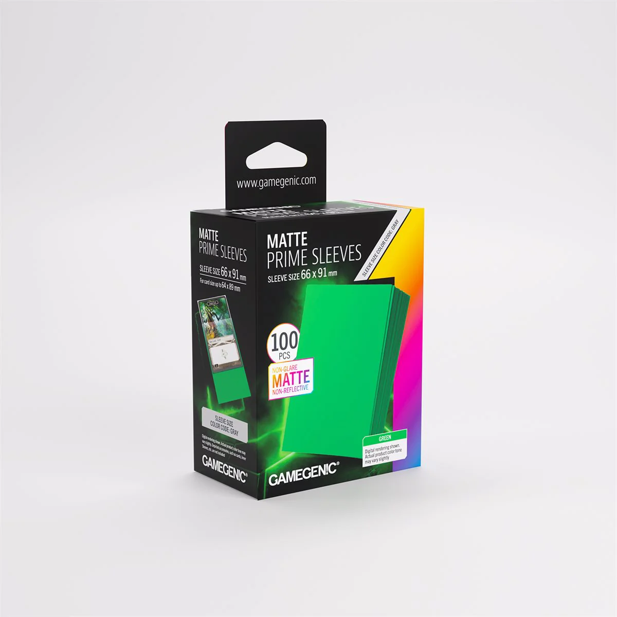 Gamegenic - Matte Prime Sleeves: Green (100ct) (Repackaging)