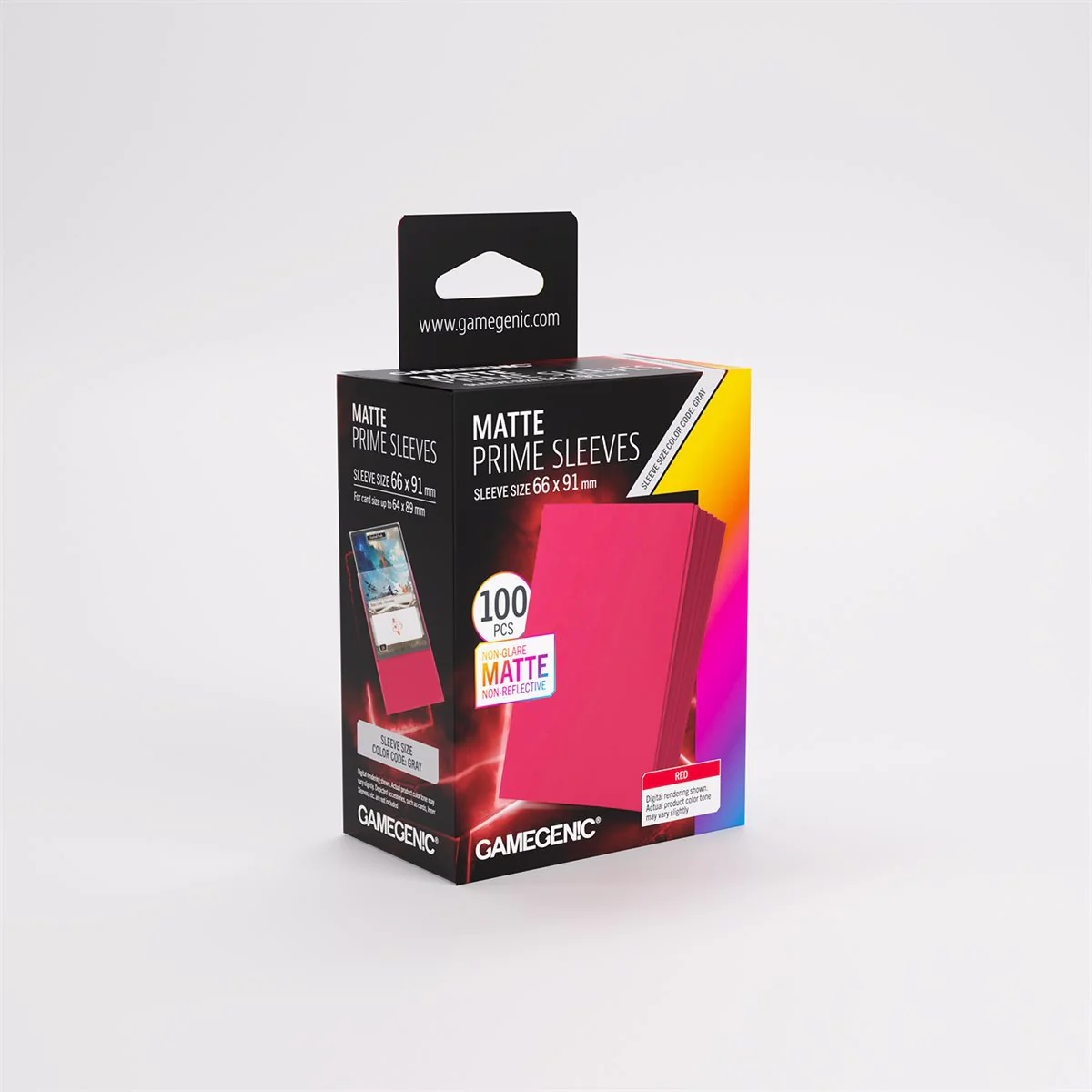 Gamegenic - Matte Prime Sleeves: Red (100ct) (Repackaging)