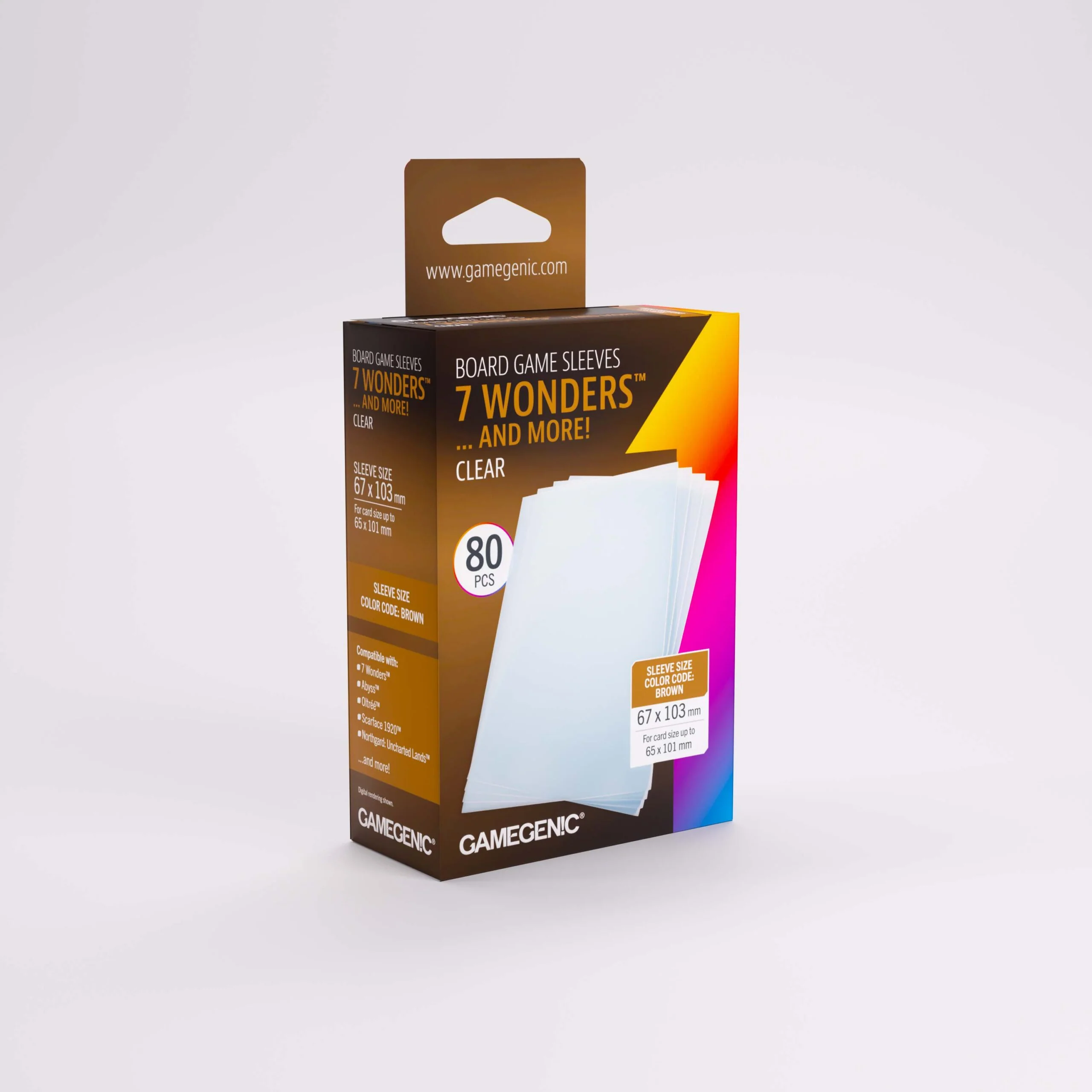 Gamegenic - Prime Sleeves: 7 Wonders (80ct) (Repackaging)