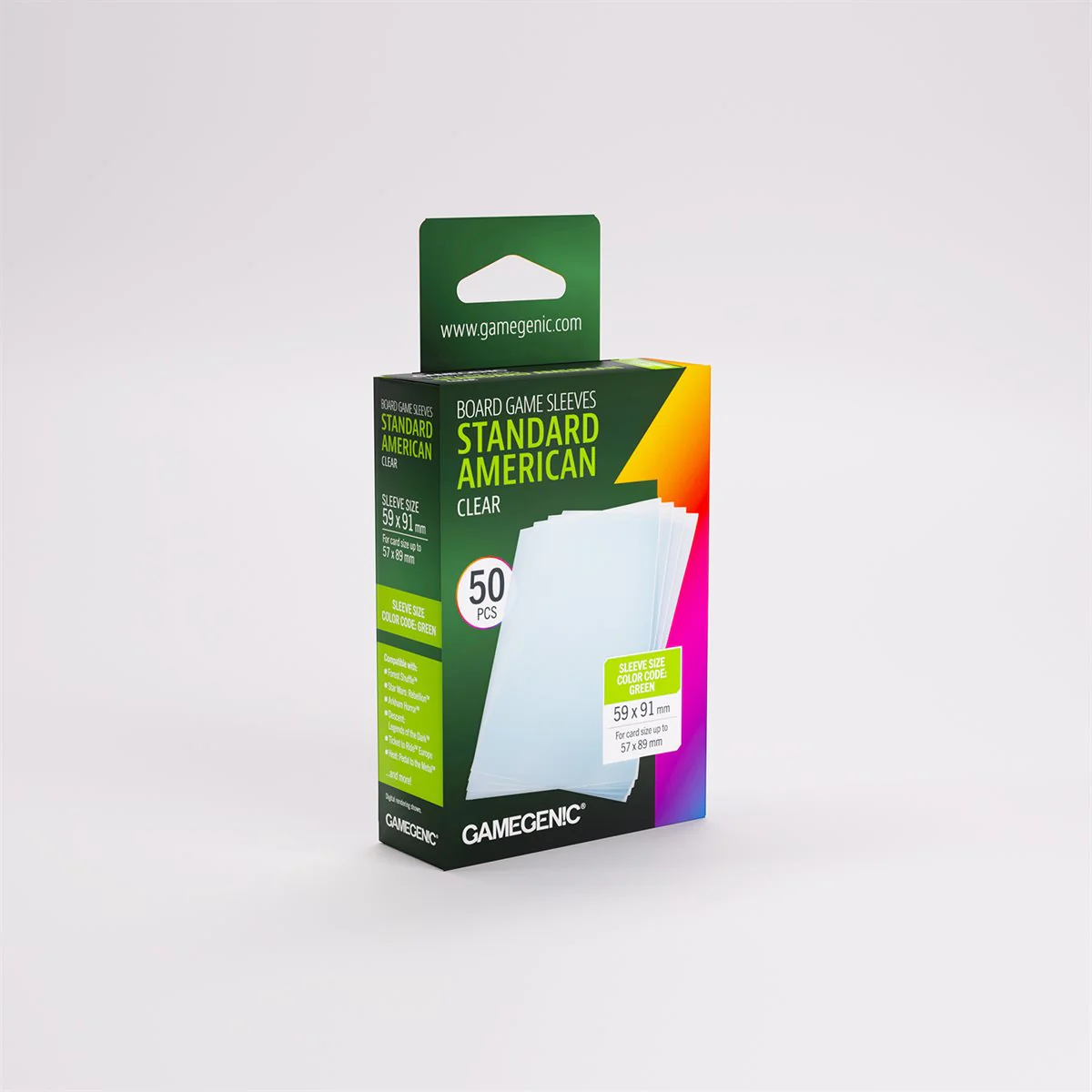 Gamegenic - Prime Standard American-Sized Sleeves (50ct) (Repackaging)