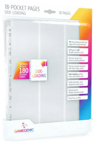 Gamegenic: Sideloading 18-Pocket Pages: White