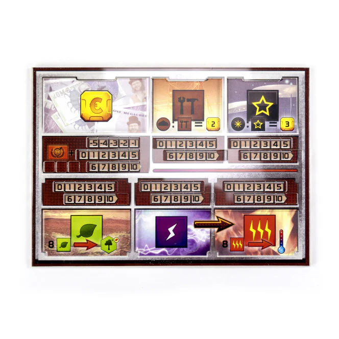 Gaming Trunk - Acrylic overlay without backboard for Terraforming Mars player mats. Design 1 - Image 2