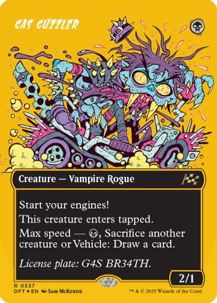 Gas Guzzler (Borderless) (First-Place Foil) (DFT-537) - Aetherdrift Foil [Rare]