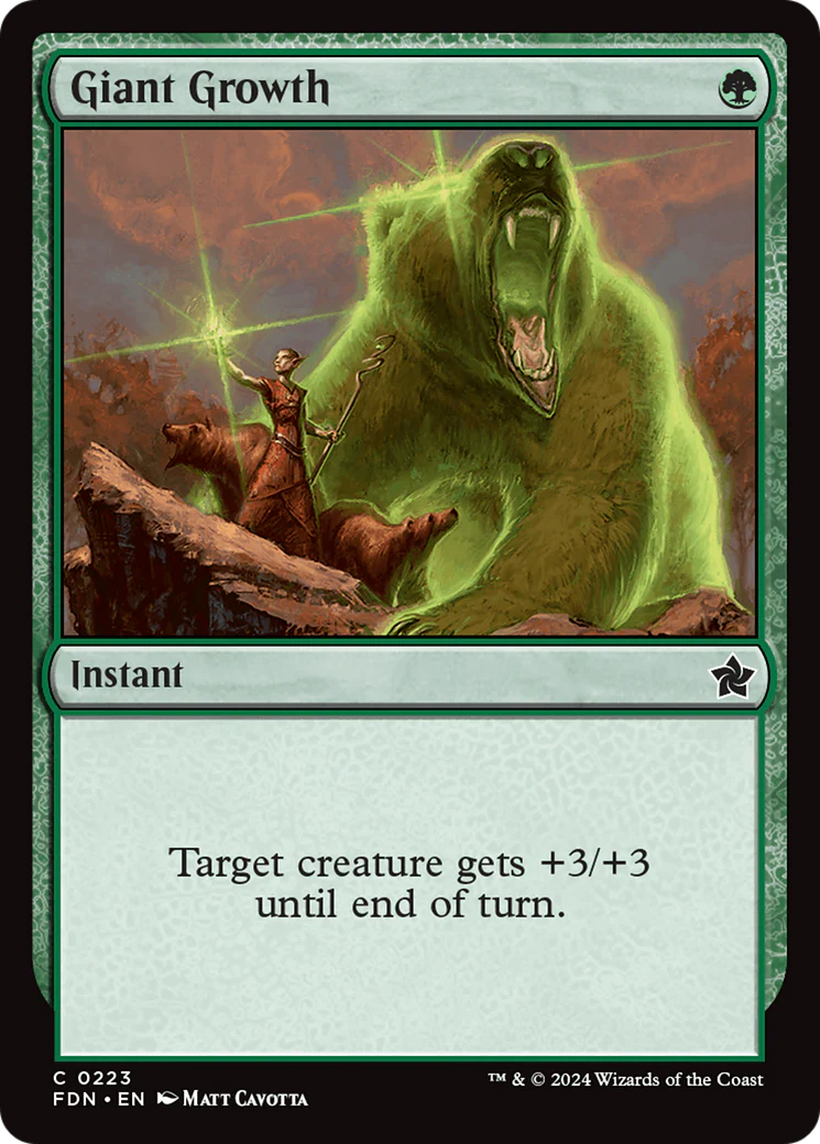 Giant Growth (FDN-223) - Foundations Foil [Common]