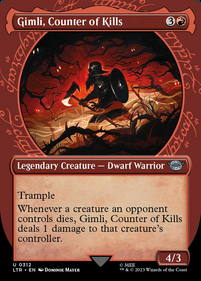 Gimli, Counter of Kills (LTR-312) - The Lord of the Rings: Tales of Middle-earth: (Showcase) (Borderless) [Uncommon]