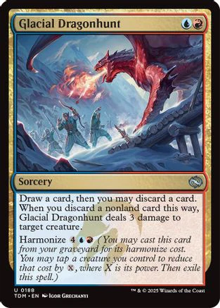 Glacial Dragonhunt (TDM-188) - Tarkir: Dragonstorm [Uncommon]
