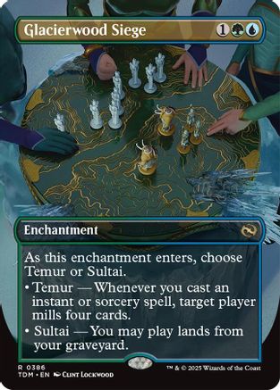 Glacierwood Siege (Borderless) (TDM-386) - Tarkir: Dragonstorm Foil [Rare]