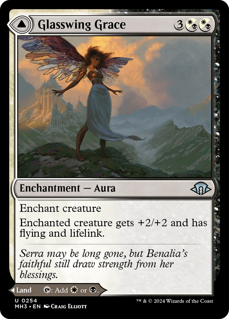 Glasswing Grace // Age-Graced Chapel (MH3-254) - Modern Horizons 3 Foil [Uncommon] - Image 3
