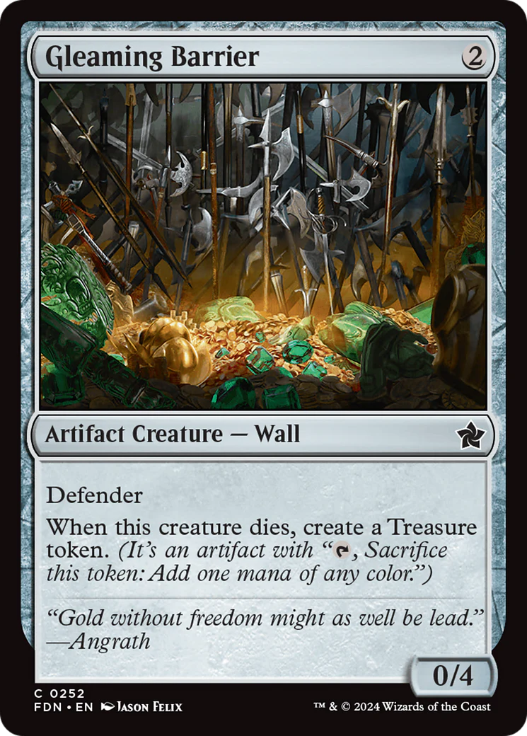 Gleaming Barrier (FDN-252) - Foundations Foil [Common]
