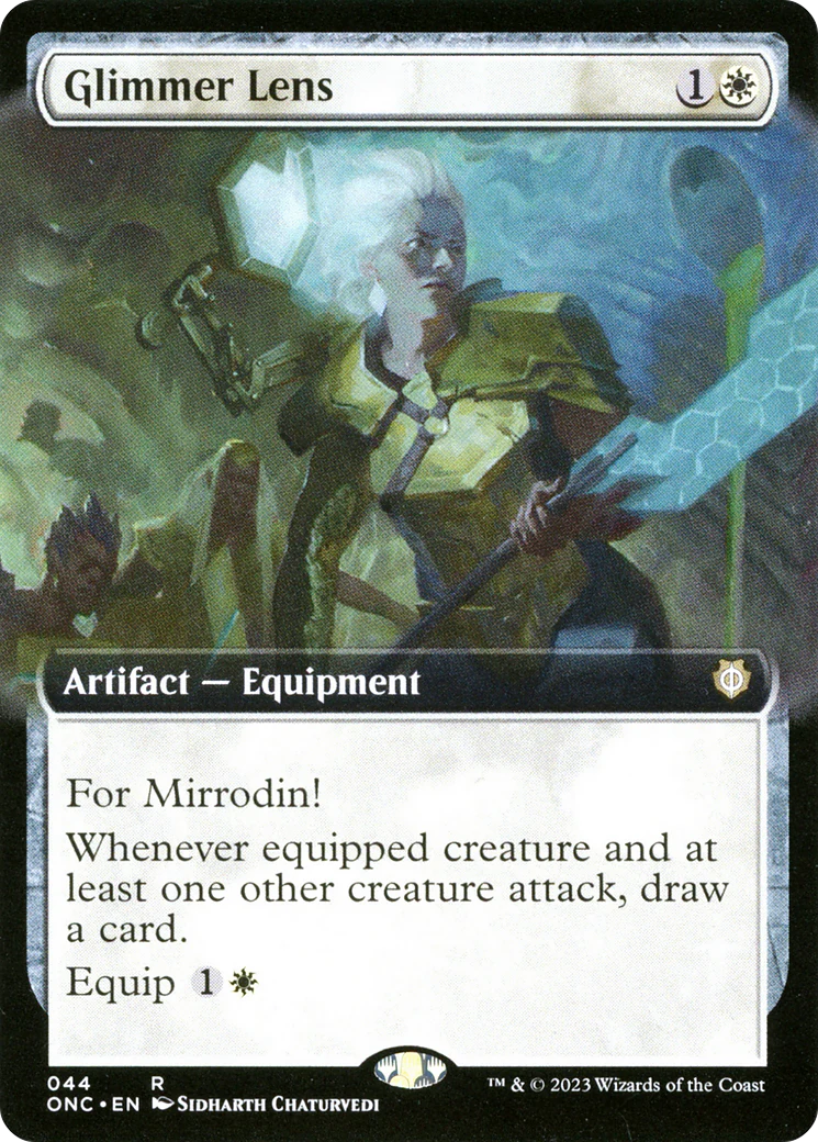 Glimmer Lens (ONC-044) - Phyrexia: All Will Be One Commander: (Extended Art) [Rare]