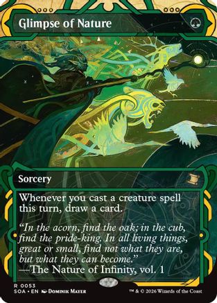 Glimpse of Nature (SOA-053) - Secrets of Strixhaven: Mystical Archive [Rare]