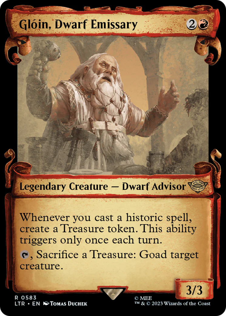 Glóin, Dwarf Emissary (LTR-583) - The Lord of the Rings: Tales of Middle-earth: (Showcase) Scroll Foil [Rare]