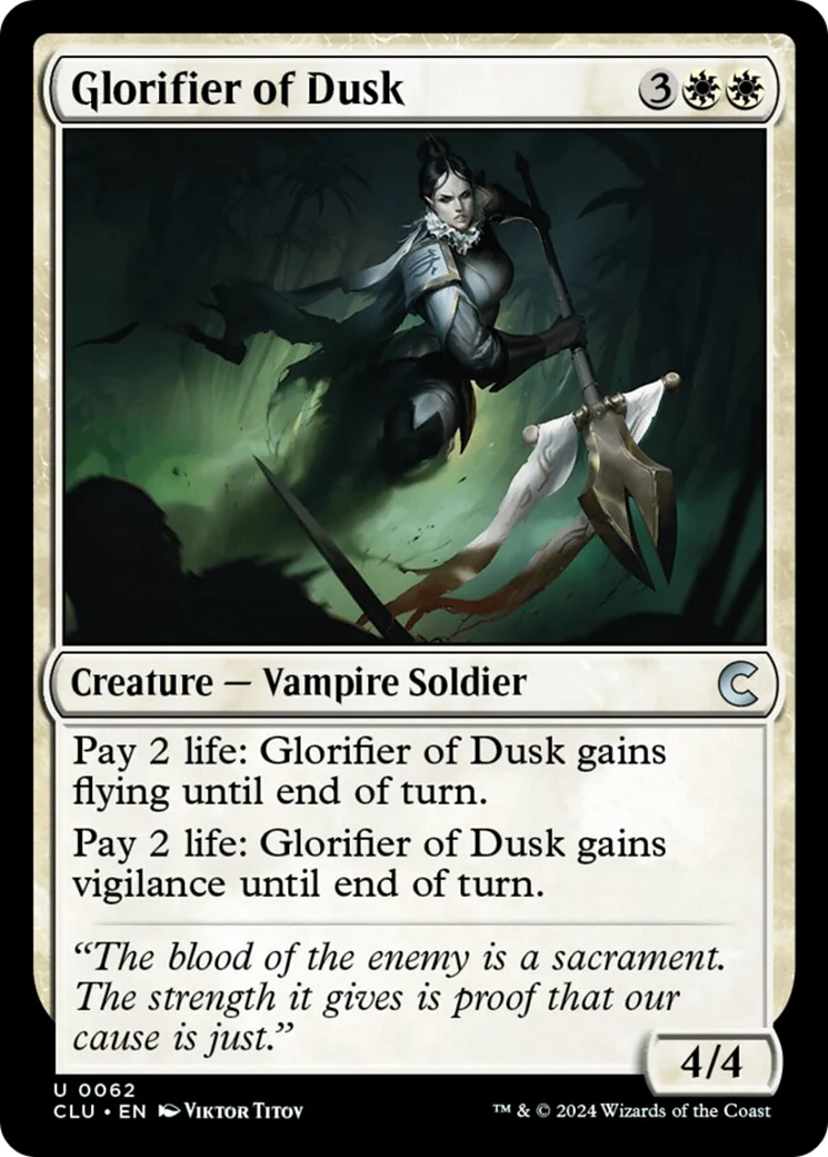 Glorifier of Dusk (CLU-062) - Ravnica: Clue Edition [Uncommon]