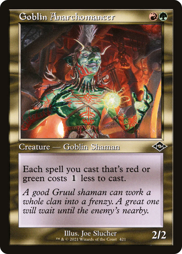 Goblin Anarchomancer (MH2-421) - Modern Horizons 2 Etched Foil [Common] Retro Frame