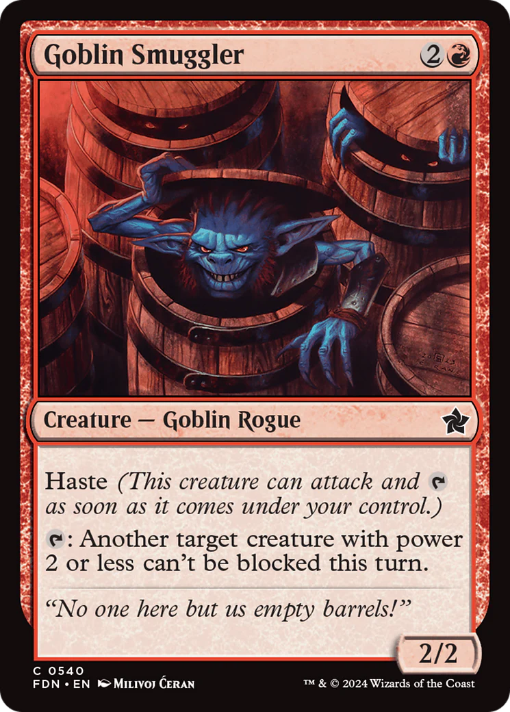 Goblin Smuggler (FDN-540) - Foundations [Common]