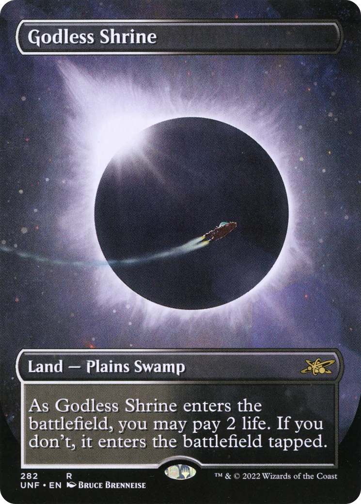 Godless Shrine (UNF-282) - Unfinity (Borderless) [Rare]