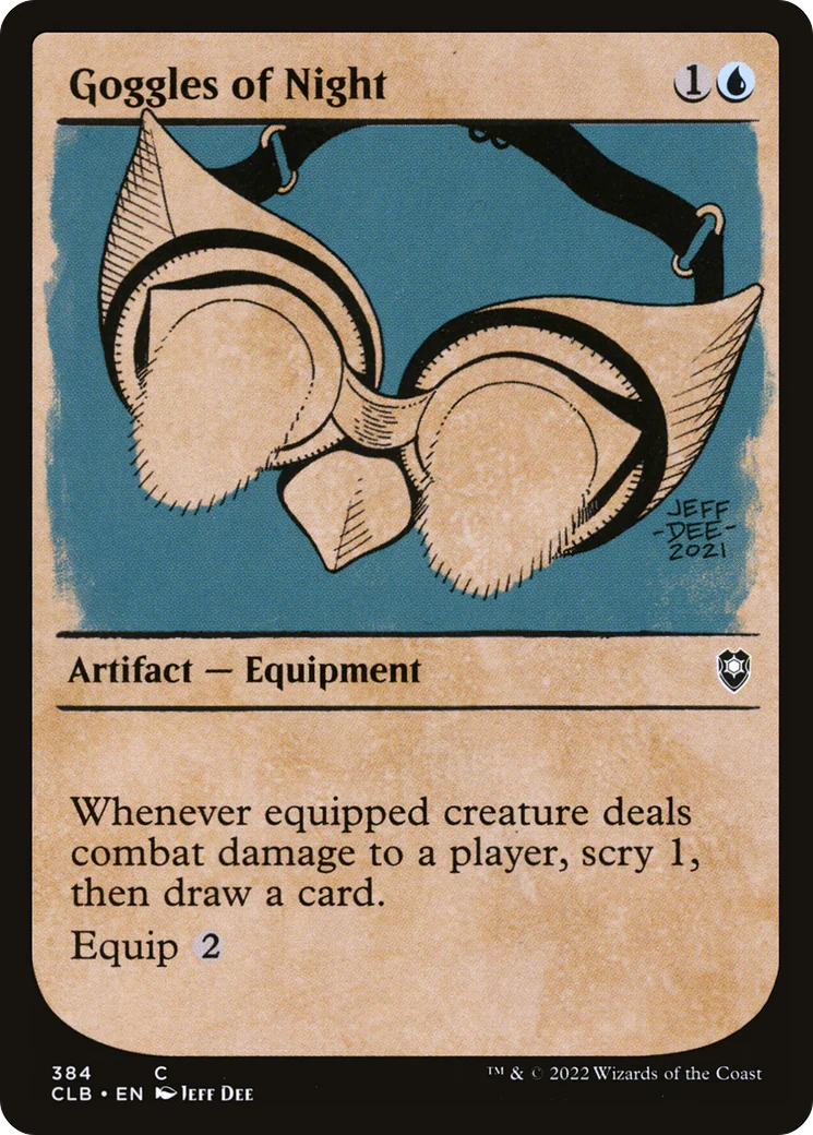 Goggles of Night (CLB-384) - Commander Legends: Battle for Baldur's Gate: (Showcase) Foil [Common]