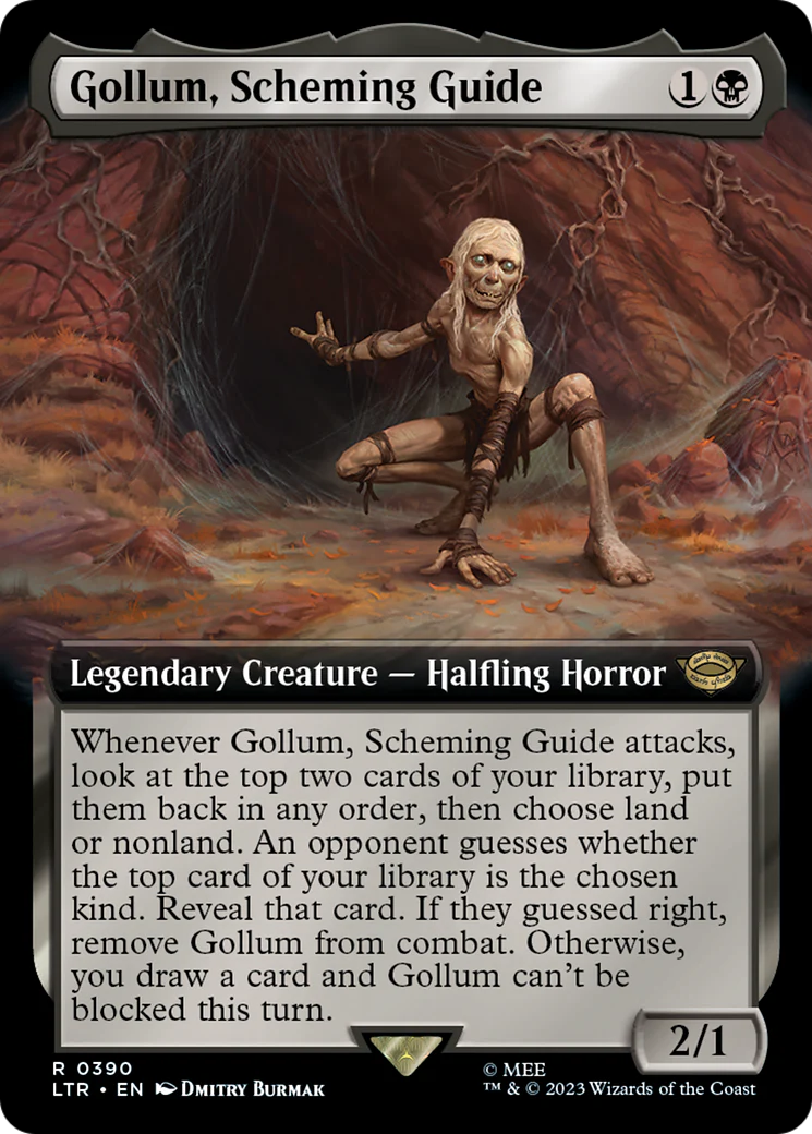 Gollum, Scheming Guide (LTR-390) - The Lord of the Rings: Tales of Middle-earth: (Extended Art) [Rare]
