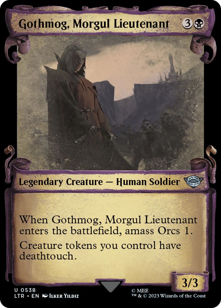 Gothmog, Morgul Lieutenant (LTR-538) - The Lord of the Rings: Tales of Middle-earth: (Showcase) Scroll Foil [Uncommon]