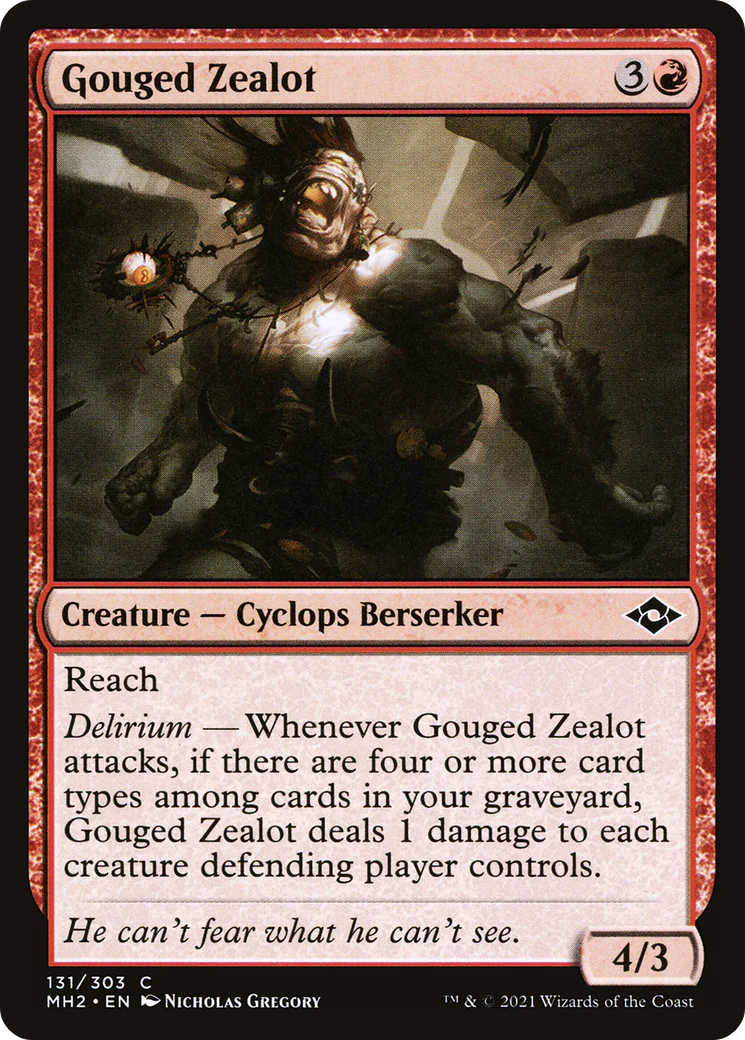 Gouged Zealot (MH2-131) - Modern Horizons 2 Foil [Common]