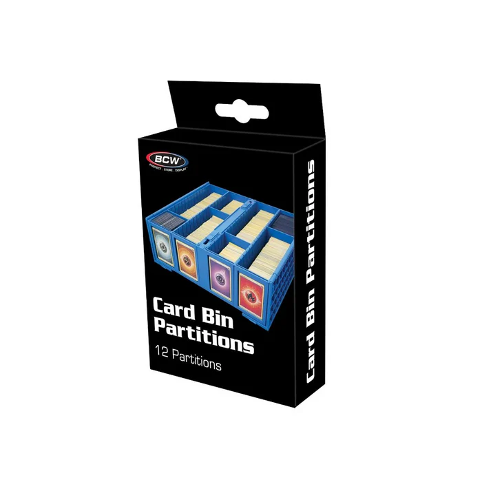 Graded Card Bin Partitions - Blue: 12 Partitions (Not The Graded Version)