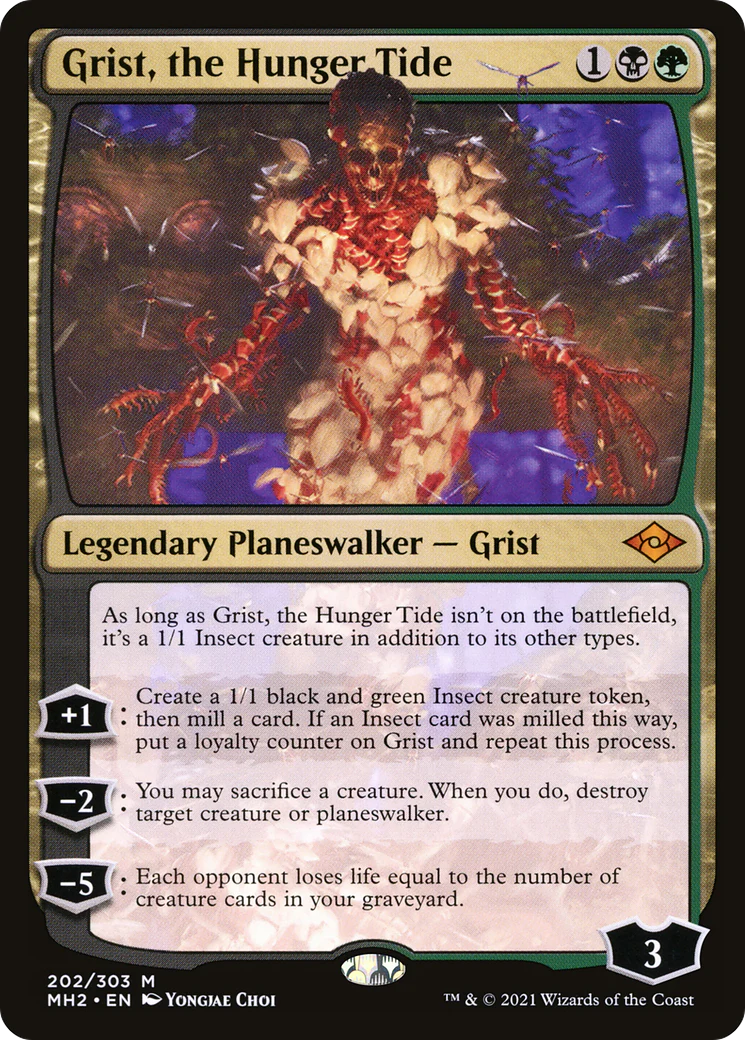 Grist, the Hunger Tide (MH2-202) - Modern Horizons 2 Foil [Mythic]
