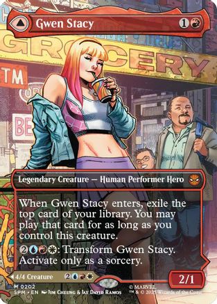 Gwen Stacy (0202) (Borderless) (SPM-202) - Marvel's Spider-Man [Mythic]