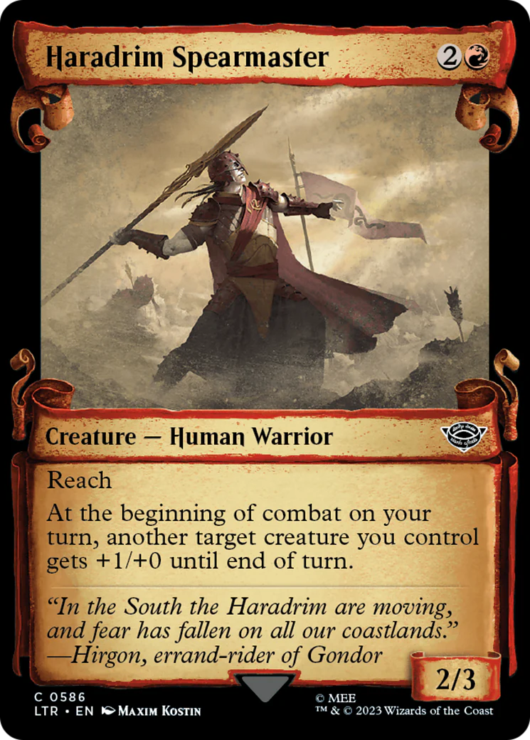 Haradrim Spearmaster (LTR-586) - The Lord of the Rings: Tales of Middle-earth: (Showcase) Scroll Foil [Common]