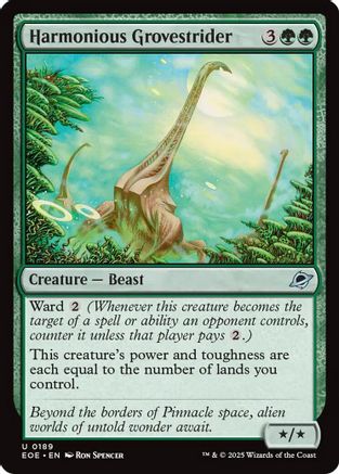 Harmonious Grovestrider (EOE-189) - Edge of Eternities Foil [Uncommon]