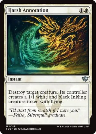 Harsh Annotation (SOS-018) - Secrets of Strixhaven [Uncommon]