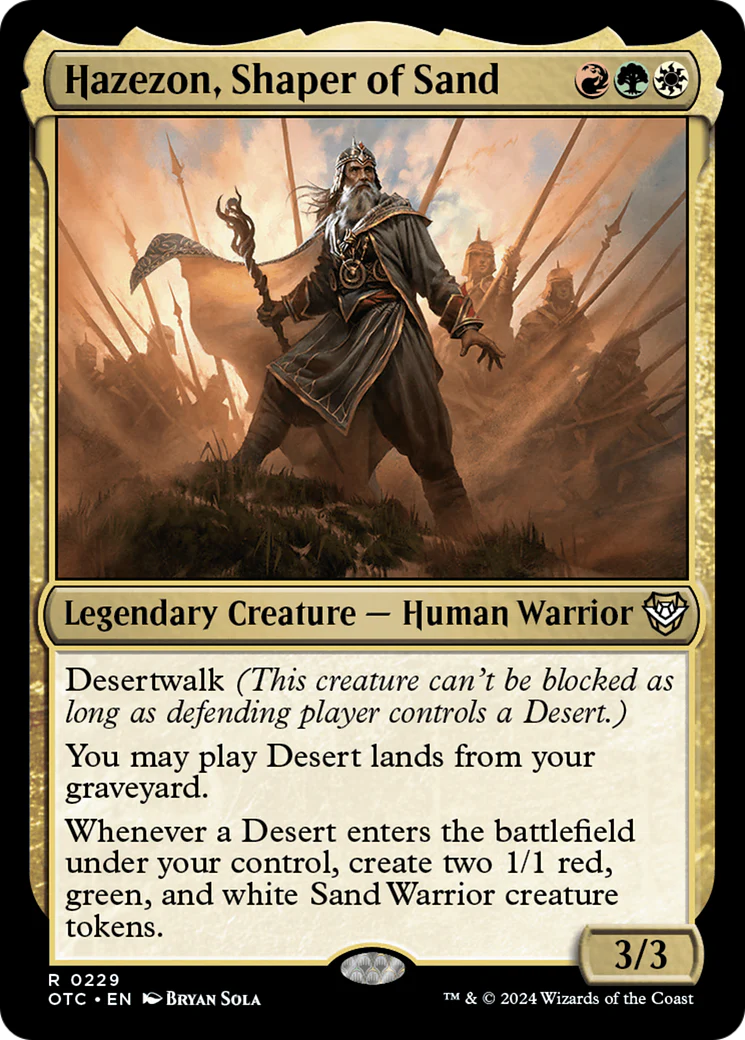 Hazezon, Shaper of Sand (OTC-229) - Outlaws of Thunder Junction Commander [Rare]