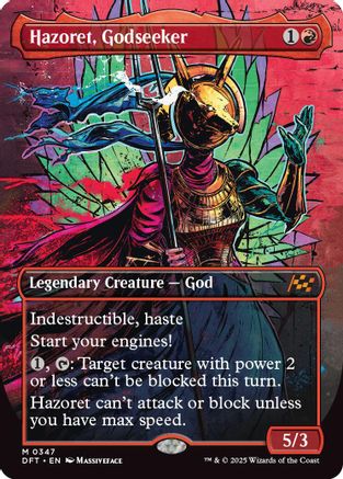 Hazoret, Godseeker (Borderless) (DFT-347) - Aetherdrift [Mythic]